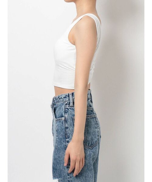 GYDA（ジェイダ）の「BACKクロスカップ付きタンクトップ（タンクトップ・レディース・ブラック/オフホワイト/イエロー・FREE）」の15枚目の写真