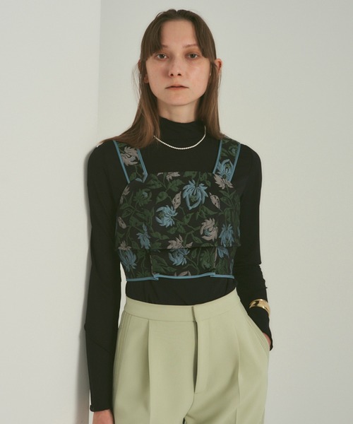 PUBLIC TOKYO（パブリックトウキョウ）の「【セットアップ対応】フクレジャガードビスチェ（ベスト・レディース・ネイビー/アイボリー・FREE）」の21枚目の写真