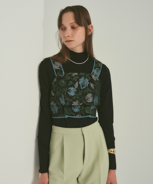 PUBLIC TOKYO（パブリックトウキョウ）の「【セットアップ対応】フクレジャガードビスチェ（ベスト・レディース・ネイビー/アイボリー・FREE）」の19枚目の写真