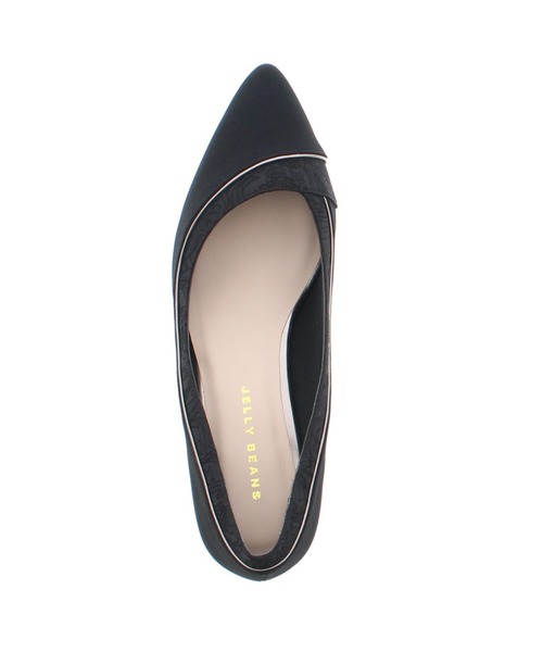 JELLY BEANS（ジェリービーンズ）の「レースコンビパンプス<ふわさら>(204-52776)JELLY BEANS(ジェリービーンズ)（パンプス・レディース・ライトグレー/ブラック/ラベンダー/ワイン・23/24/25/22/25.5/22.5/24.5/23.5/21.5）」の5枚目の写真