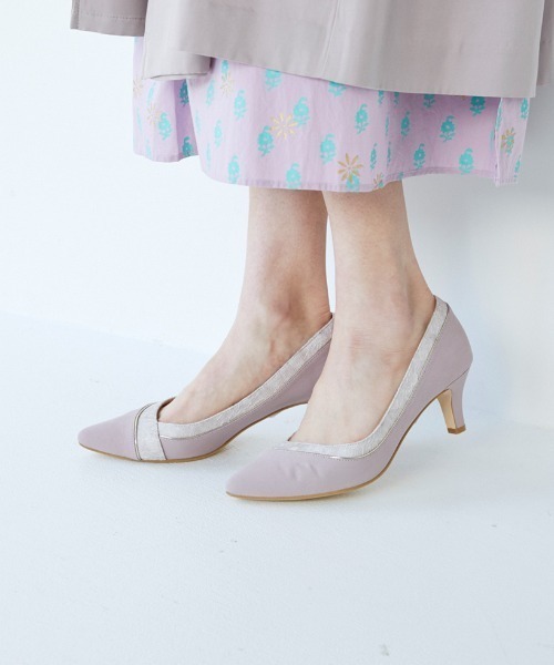 JELLY BEANS（ジェリービーンズ）の「レースコンビパンプス<ふわさら>(204-52776)JELLY BEANS(ジェリービーンズ)（パンプス・レディース・ライトグレー/ブラック/ラベンダー/ワイン・23/24/25/22/25.5/22.5/24.5/23.5/21.5）」の18枚目の写真