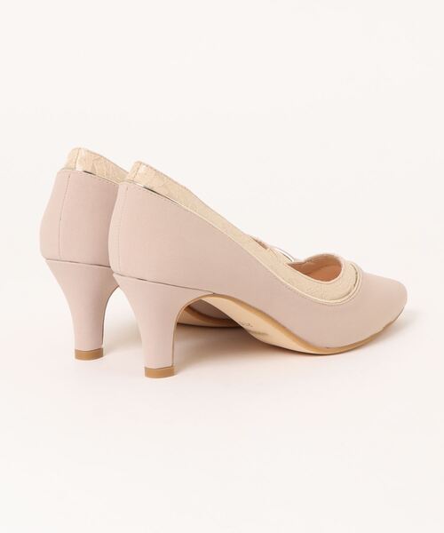 JELLY BEANS（ジェリービーンズ）の「レースコンビパンプス<ふわさら>(204-52776)JELLY BEANS(ジェリービーンズ)（パンプス・レディース・ライトグレー/ブラック/ラベンダー/ワイン・23/24/25/22/25.5/22.5/24.5/23.5/21.5）」の14枚目の写真