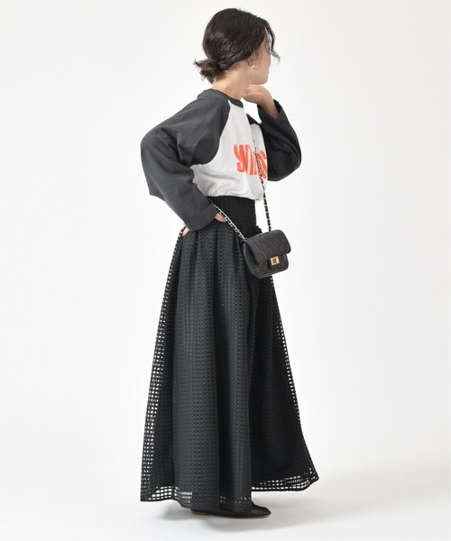 U by SPICK&SPAN(ユーバイスピックアンドスパン)の「ラグランBIGロンTEE◆(Tシャツ/カットソー・レディース・チャコールグレー/ボルドー・FREE)」の7枚目の写真