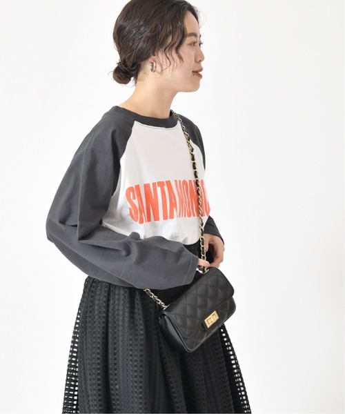 U by SPICK&SPAN(ユーバイスピックアンドスパン)の「ラグランBIGロンTEE◆(Tシャツ/カットソー・レディース・チャコールグレー/ボルドー・FREE)」の17枚目の写真