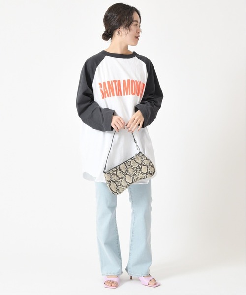 U by SPICK&SPAN(ユーバイスピックアンドスパン)の「ラグランBIGロンTEE◆(Tシャツ/カットソー・レディース・チャコールグレー/ボルドー・FREE)」の8枚目の写真