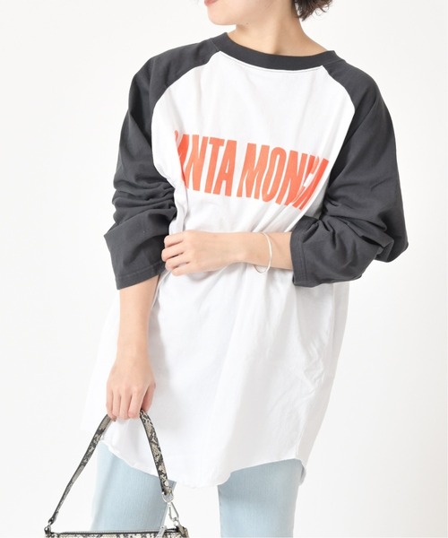 U by SPICK&SPAN(ユーバイスピックアンドスパン)の「ラグランBIGロンTEE◆(Tシャツ/カットソー・レディース・チャコールグレー/ボルドー・FREE)」の22枚目の写真