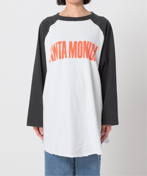 U by SPICK&SPAN(ユーバイスピックアンドスパン)の「ラグランBIGロンTEE◆(Tシャツ/カットソー・レディース・チャコールグレー/ボルドー・FREE)」の5枚目の写真
