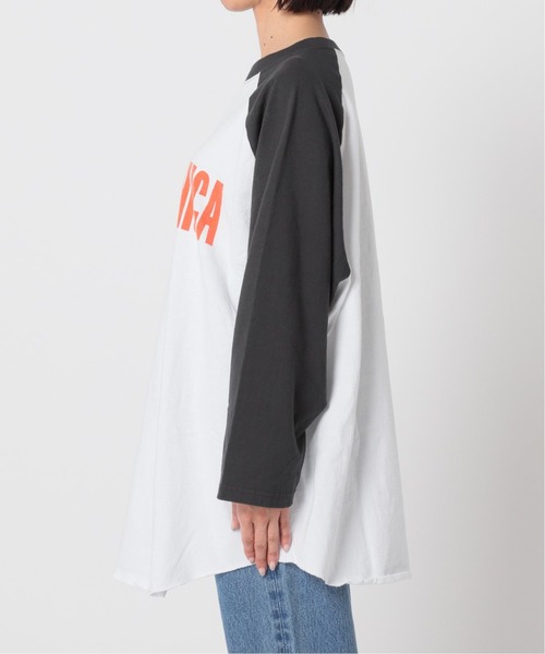 U by SPICK&SPAN(ユーバイスピックアンドスパン)の「ラグランBIGロンTEE◆(Tシャツ/カットソー・レディース・チャコールグレー/ボルドー・FREE)」の15枚目の写真