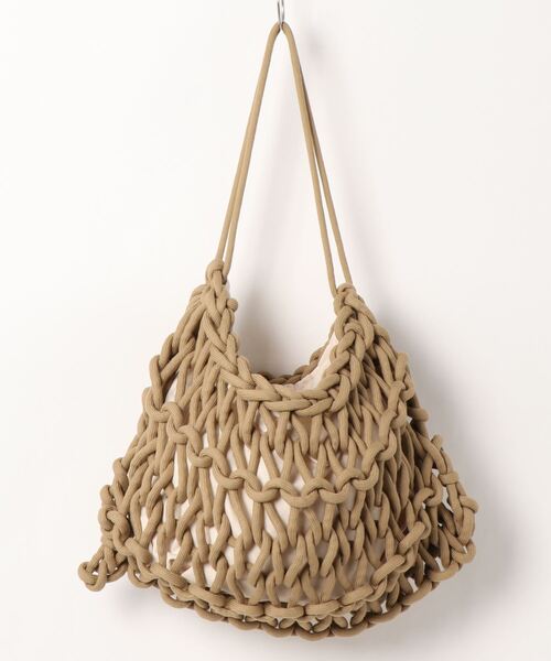 ALIENINA(アリエニーナ)の「【ALIENINA/アリエニーナ】ショルダーバッグ ハンドメイド コットンロープ(ショルダーバッグ・レディース・ホワイト/ブラック/グレー/ライトブラウン/ミント・FREE)」の4枚目の写真