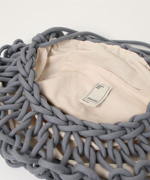 ALIENINA(アリエニーナ)の「【ALIENINA/アリエニーナ】ショルダーバッグ ハンドメイド コットンロープ(ショルダーバッグ・レディース・ホワイト/ブラック/グレー/ライトブラウン/ミント・FREE)」の8枚目の写真