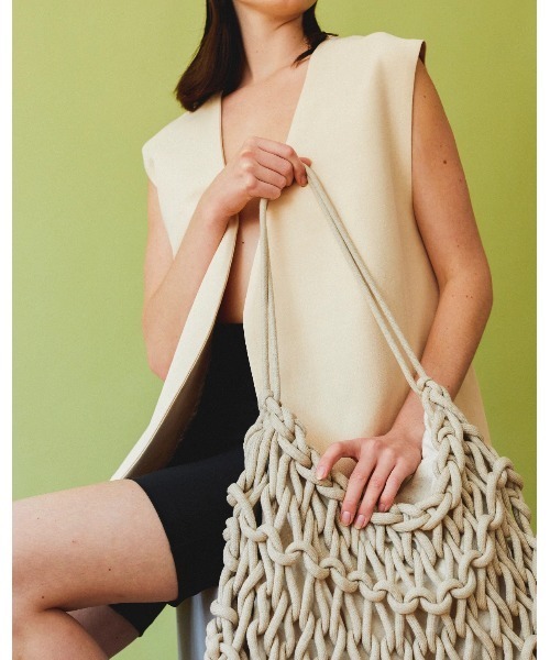 ALIENINA(アリエニーナ)の「【ALIENINA/アリエニーナ】ショルダーバッグ ハンドメイド コットンロープ(ショルダーバッグ・レディース・ホワイト/ブラック/グレー/ライトブラウン/ミント・FREE)」の15枚目の写真