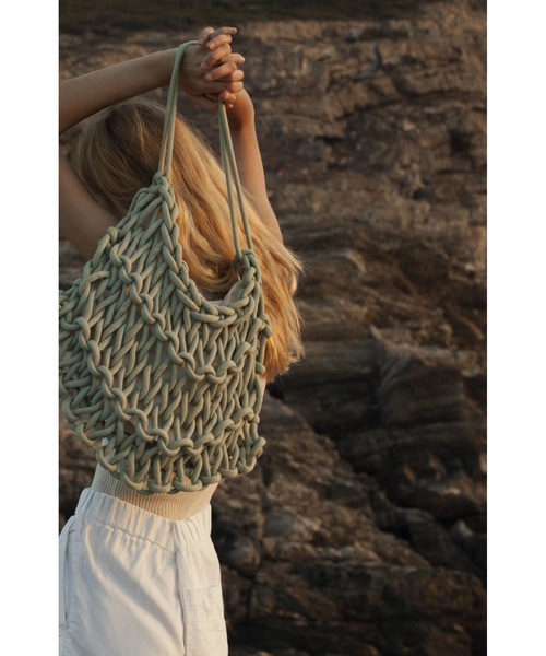 ALIENINA(アリエニーナ)の「【ALIENINA/アリエニーナ】ショルダーバッグ ハンドメイド コットンロープ(ショルダーバッグ・レディース・ホワイト/ブラック/グレー/ライトブラウン/ミント・FREE)」の18枚目の写真