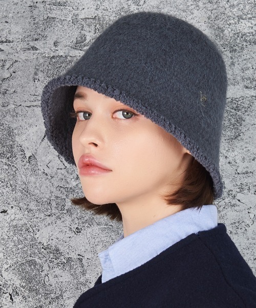 VARZAR(バザール)の「【VARZAR】VZ STUD WOOL BUCKET HAT / バザール VZ スタッズ ウール バケットハット(ハット・レディース・ブラック/ベージュ/グレー/ピンク・FREE)」の3枚目の写真