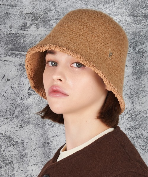 VARZAR(バザール)の「【VARZAR】VZ STUD WOOL BUCKET HAT / バザール VZ スタッズ ウール バケットハット(ハット・レディース・ブラック/ベージュ/グレー/ピンク・FREE)」の10枚目の写真