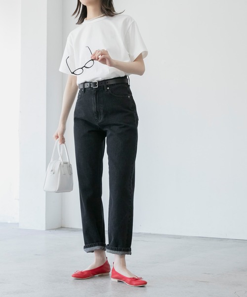 BONLECILL(ボンルシール)の「【2枚入り】【PBPオーガニックコットン】半袖 2PACK Tシャツ<サステナブル>(Tシャツ/カットソー・レディース・オフホワイト/ホワイト×ブラック/ブラック系/ホワイト系その他/ブラック系2・M/L)」の17枚目の写真
