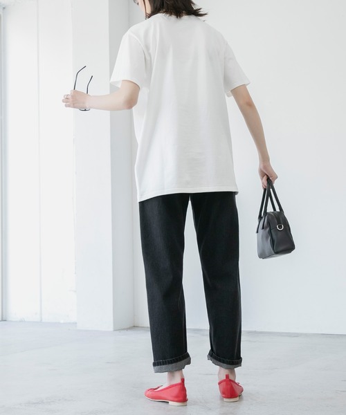 BONLECILL(ボンルシール)の「【2枚入り】【PBPオーガニックコットン】半袖 2PACK Tシャツ<サステナブル>(Tシャツ/カットソー・レディース・オフホワイト/ホワイト×ブラック/ブラック系/ホワイト系その他/ブラック系2・M/L)」の19枚目の写真