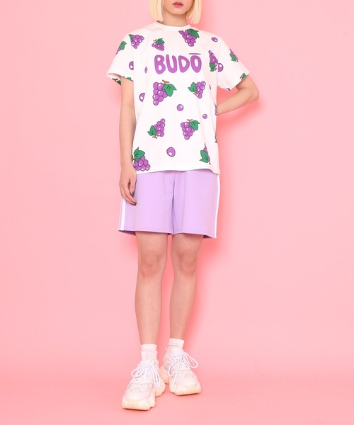 PUNYUS（プニュズ）の「フード総柄Ｔシャツ（Tシャツ/カットソー・レディース・パープル/ピンク・1/2/4/3）」の5枚目の写真