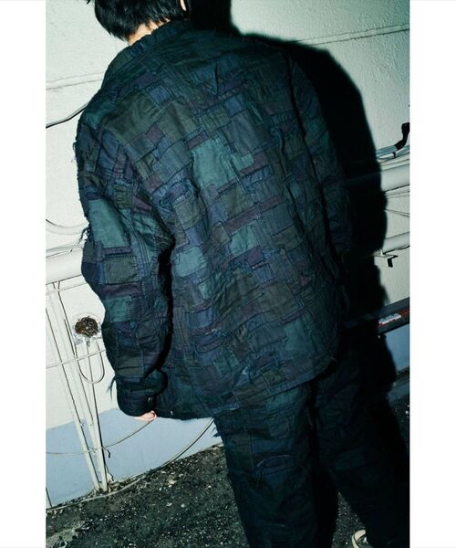 blackmeans（ブラックミーンズ）の「F-LAGSTUF-FxblackmeansxLHP/BORO Coverall/ボロ刺し子カバーオール（カバーオール・メンズ・ブラック・LARGE/X-LARGE）」の7枚目の写真