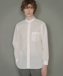 MACKINTOSH LONDON | 綿麻無地バンドカラーシャツ(シャツ/ブラウス)