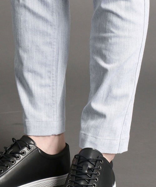 MONSIEUR NICOLE（ムッシュニコル）の「スノーデニム テーパードパンツ（デニムパンツ・メンズ・ライトグレー/ブラック/ベージュ/ネイビー/サックスブルー・MEDIUM/LARGE/X-LARGE/SMALL）」の17枚目の写真