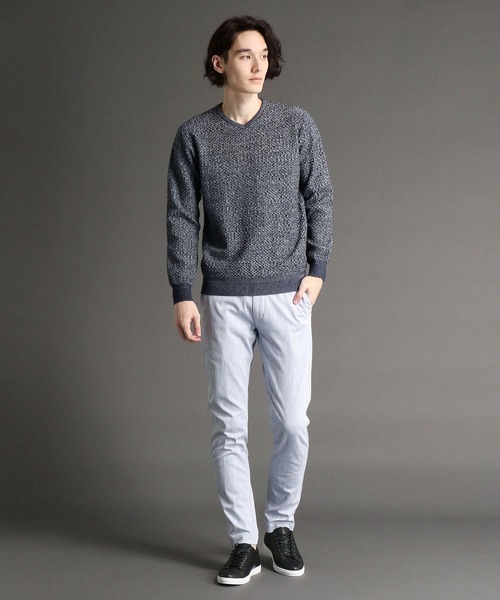 MONSIEUR NICOLE（ムッシュニコル）の「スノーデニム テーパードパンツ（デニムパンツ・メンズ・ライトグレー/ブラック/ベージュ/ネイビー/サックスブルー・MEDIUM/LARGE/X-LARGE/SMALL）」の20枚目の写真