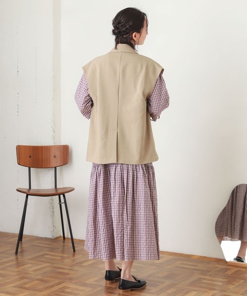 【cherry 】【SENCE OF PLACE】リネンライクジャケット cherry 】【SENCE OF PLACE】リネンライクジャケット cherry 様