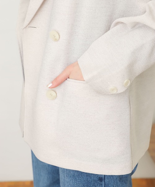 SENSE OF PLACE by URBAN RESEARCH(センスオブプレイスバイアーバンリサーチ)の「2WAYリネンライクジャケット(その他アウター・レディース・ベージュ/アイボリー・ONE)」の15枚目の写真