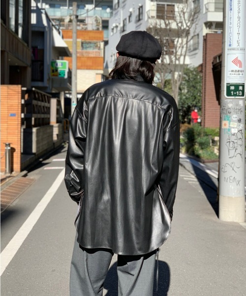 Toironier（トワロニエ）の「Toironier/トワロニエ/VEGAN LOOSE SHIRTS（シャツ/ブラウス・メンズ・ブラック/チャコール・0）」の6枚目の写真