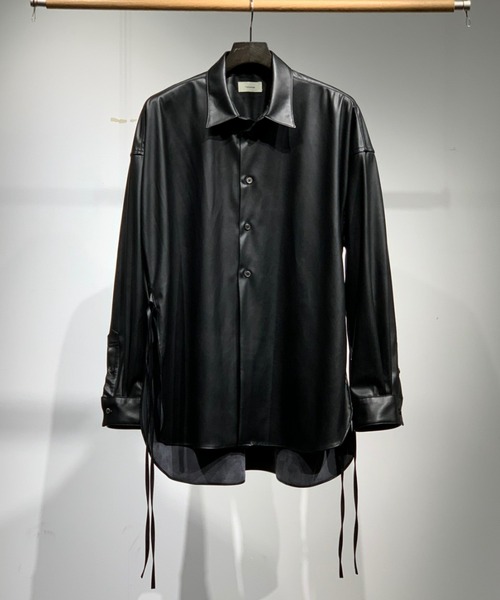 Toironier（トワロニエ）の「Toironier/トワロニエ/VEGAN LOOSE SHIRTS（シャツ/ブラウス・メンズ・ブラック/チャコール・0）」の7枚目の写真