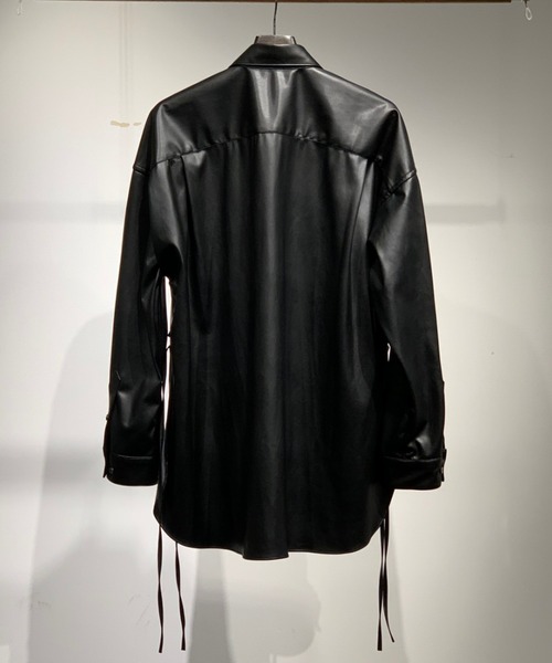 Toironier（トワロニエ）の「Toironier/トワロニエ/VEGAN LOOSE SHIRTS（シャツ/ブラウス・メンズ・ブラック/チャコール・0）」の9枚目の写真