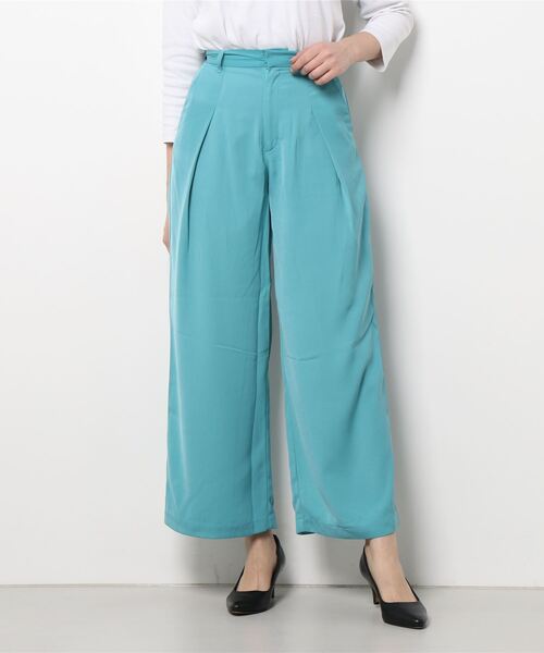 PAGEBOY（ページボーイ）の「CORE / ワイドタックカラーパンツ（スラックス・レディース・ピンク/ブルー系その他3・SMALL/MEDIUM）」の21枚目の写真