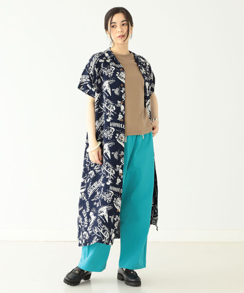 BEAMS BOY（ビームスボーイ）の「SUN SURF × BEAMS BOY / 別注 ハワイアン ワンピース（シャツワンピース・レディース・ブラック/ネイビー・FREE）」の20枚目の写真