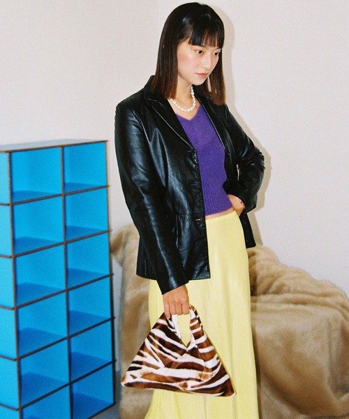 Bonjour Girl（ボンジュールガール）の「【Planforotherday/プラン・フォー・アザーデイ】Croissant mini tote bag クロワッサンミニトートバッグ（ハンドバッグ・レディース・ゼブラ・FREE）」の9枚目の写真