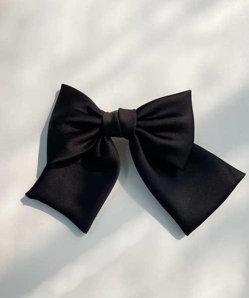 CEMONEMO(セモネモ)の「サテン ロングリボン バレッタ(バレッタ/ヘアクリップ・レディース・ブラック/アイボリー・FREE)」の22枚目の写真