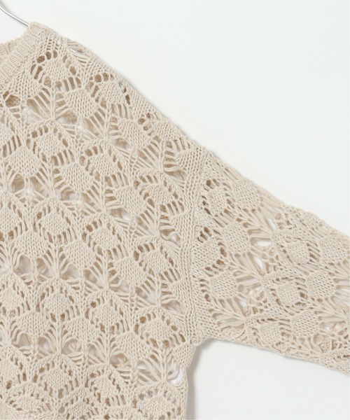 notch.（ノッチ）の「透かし編み2WAYカーディガン（カーディガン/ボレロ・レディース・ブラック/オフホワイト/グリーン・M）」の11枚目の写真