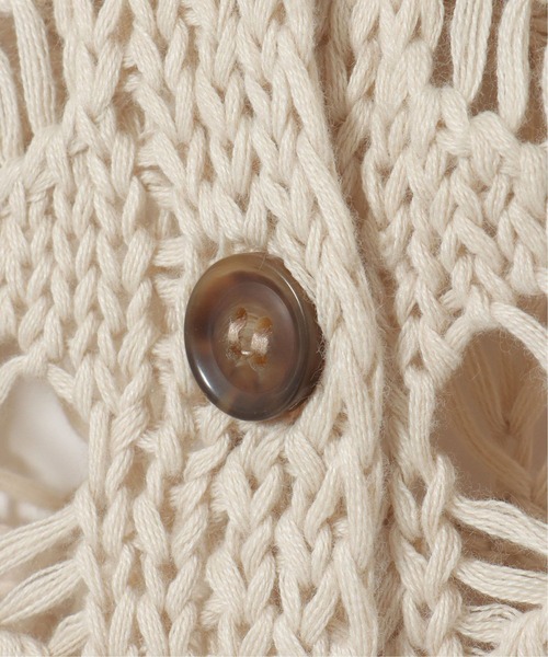 notch.（ノッチ）の「透かし編み2WAYカーディガン（カーディガン/ボレロ・レディース・ブラック/オフホワイト/グリーン・M）」の15枚目の写真