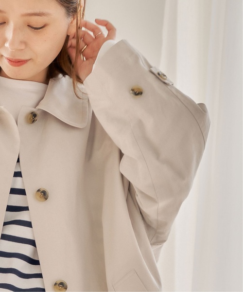セール】□□□《追加》ハイカウントワイドステンカラーコート（ステン