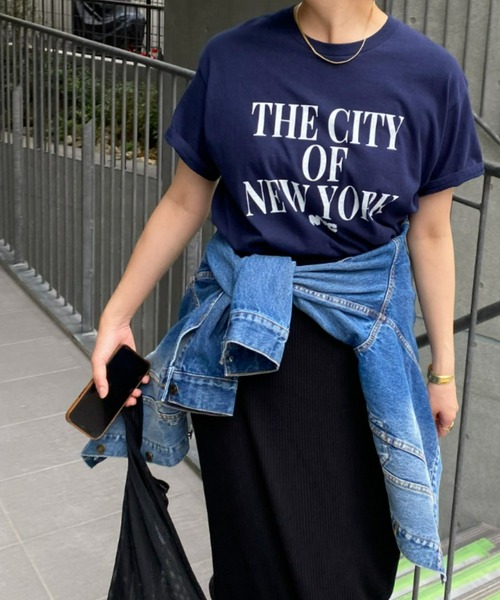 GOOD ROCK SPEED（グッドロックスピード）の「GOOD ROCK SPEED/NYC Tee 3color Tシャツ（Tシャツ/カットソー・レディース・ホワイト/ネイビー/ピンク・FREE）」の3枚目の写真