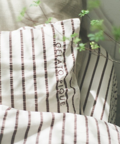 gelato pique Sleepストライプ柄サッカー寝具3点 gelato pique Sleep（ジェラートピケスリープ）の「【Sleep