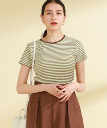 Ray BEAMS | Ray BEAMS / マルチ ボーダー リブ Tシャツ(Tシャツ/カットソー)