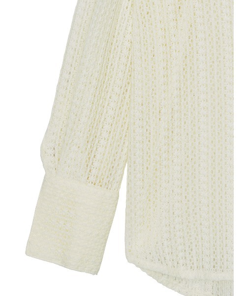 Ameri（アメリ）の「OVERSIZED COARSE MESH SHIRT（シャツ/ブラウス 