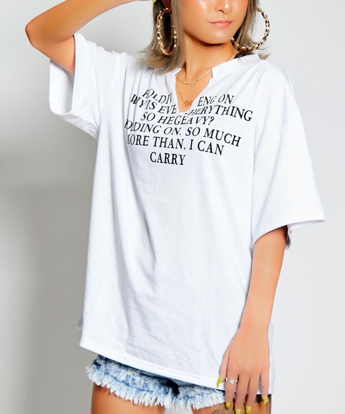 英字ロゴvネック半袖tops Tシャツ カットソー Babyshoop ベイビーシュープ のファッション通販 Zozotown