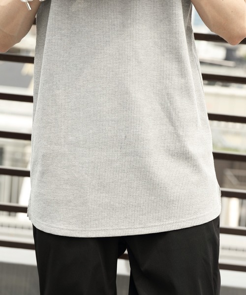 ８(eight)（エイト）の「ワッフルロング丈Ｔシャツ（Tシャツ/カットソー・メンズ・ホワイト/ブラック/グレー・X-LARGE/LARGE/MEDIUM）」の10枚目の写真