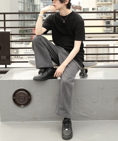 ８(eight)（エイト）の「ワッフルロング丈Ｔシャツ（Tシャツ/カットソー・メンズ・ホワイト/ブラック/グレー・X-LARGE/LARGE/MEDIUM）」の15枚目の写真