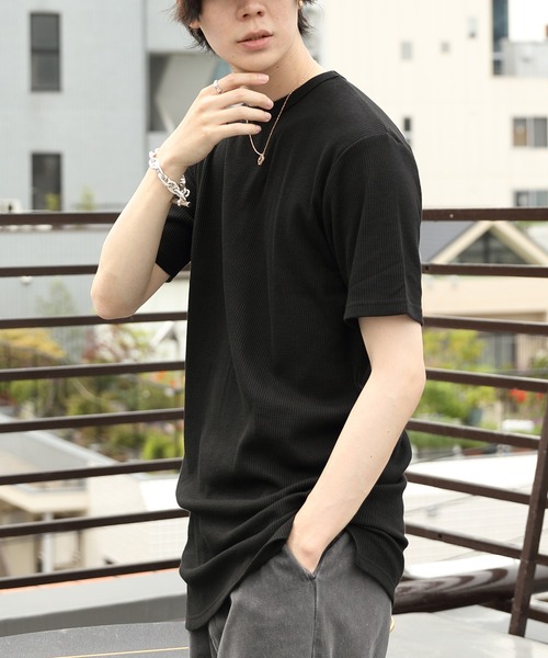 セール】ワッフルロング丈Tシャツ（Tシャツ/カットソー）｜8(eight