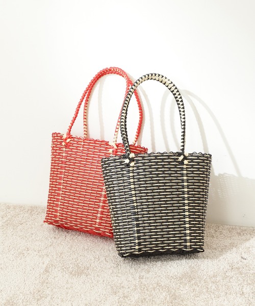 N.（N. Natural Beauty Basic）（エヌエヌナチュラルビューティーベーシック）の「[UNIQUE BATIK] バスケットトートバッグ（トートバッグ・レディース・ブラック/レッド・ﾌﾘ-）」の7枚目の写真