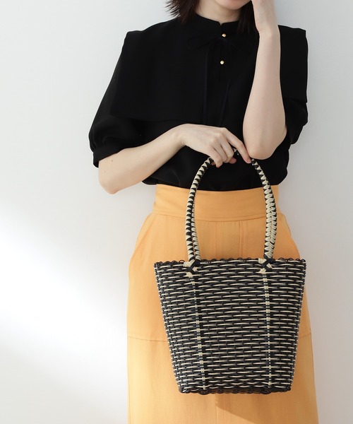 N.（N. Natural Beauty Basic）（エヌエヌナチュラルビューティーベーシック）の「[UNIQUE BATIK] バスケットトートバッグ（トートバッグ・レディース・ブラック/レッド・ﾌﾘ-）」の8枚目の写真