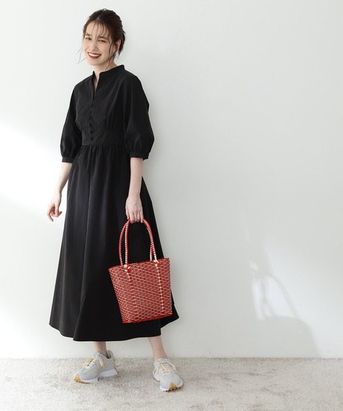 N.（N. Natural Beauty Basic）（エヌエヌナチュラルビューティーベーシック）の「[UNIQUE BATIK] バスケットトートバッグ（トートバッグ・レディース・ブラック/レッド・ﾌﾘ-）」の13枚目の写真