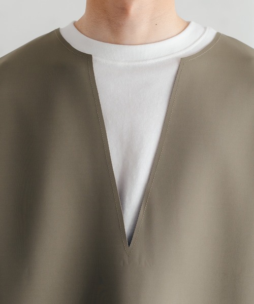 epnok(エプノック)の「ダンボールキーネックベスト(ベスト・メンズ・チャコールグレー/アイボリー/グレイッシュベージュ・SMALL/MEDIUM/LARGE)」の20枚目の写真