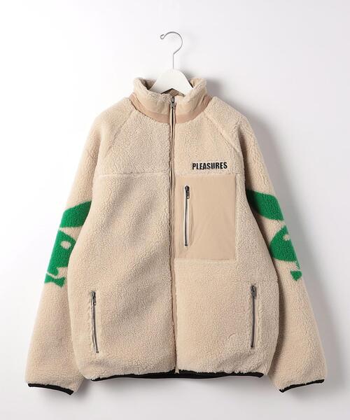 PLEASURES（プレジャー）の「＜PLEASURES × PLAYBOY＞ SHERPA JACKET/ジャケット（その他アウター・メンズ・ナチュラル/ブラック・L）」の2枚目の写真